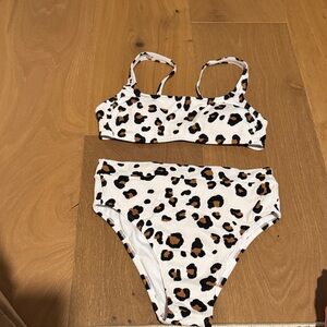 Xhilaration Leopard Print Bikini - White and Brown